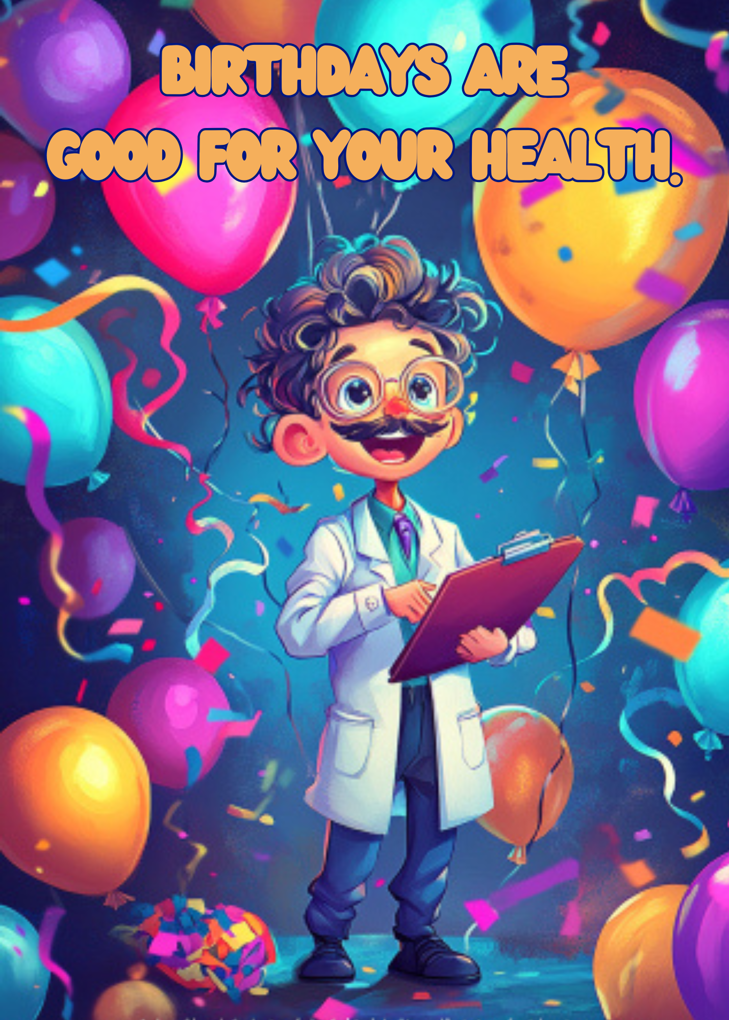 Funny Birthday Card – Birthdays Are Good for Your Health