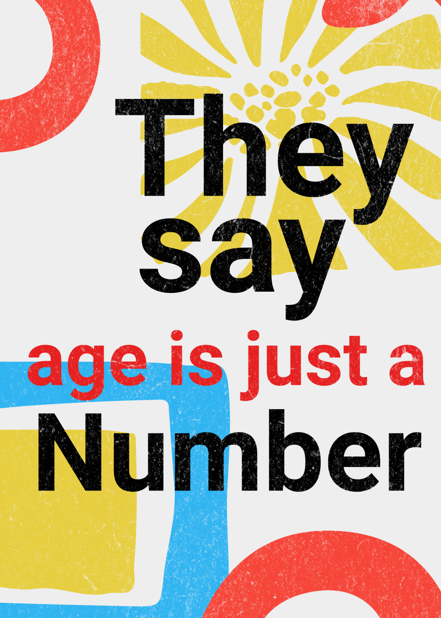 Age is Just a Number Funny Greeting Card – 7x5" Glossy with Kraft Envelope