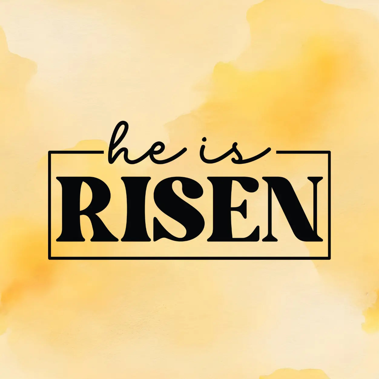 He Is Risen Coaster, Easter Christian Decor, Faith-Based Gift - JazzyCrafting