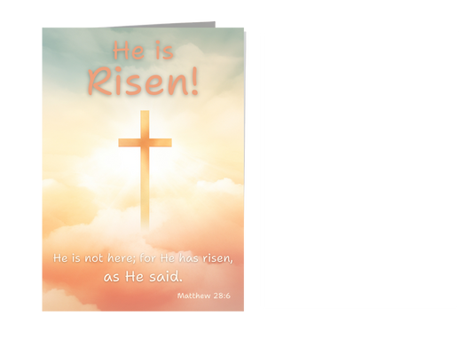 He is Risen - Easter Card - Self Send