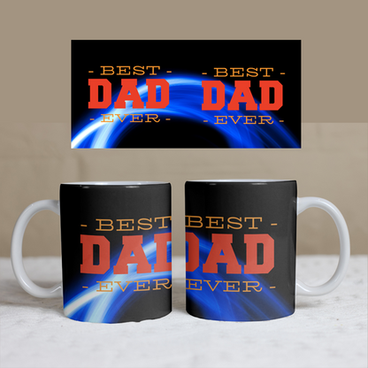 Father Day Mug, Best Dad ever Black and Blue