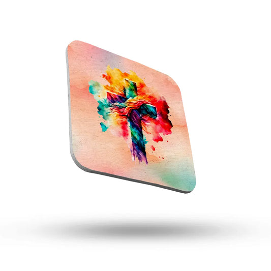 Christian Cross Coaster - JazzyCrafting
