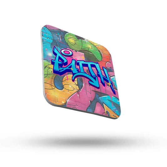 Christian Faith Graffiti Coaster - JazzyCrafting
