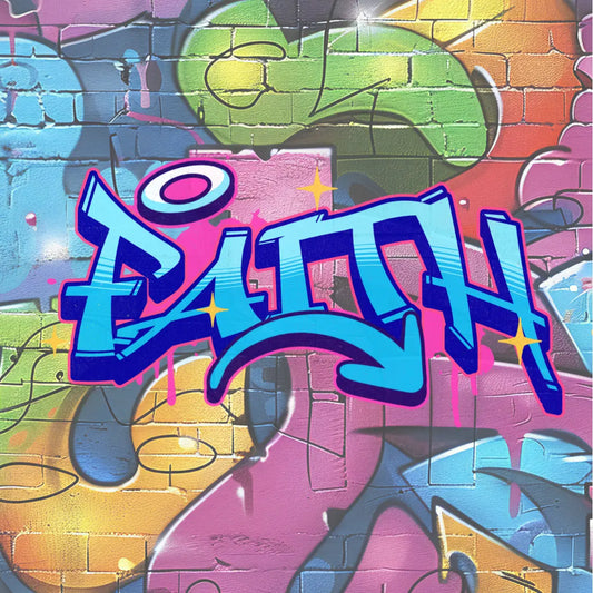 Christian Faith Graffiti Coaster - JazzyCrafting