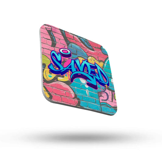 Christian Graffiti Coaster Saved - JazzyCrafting