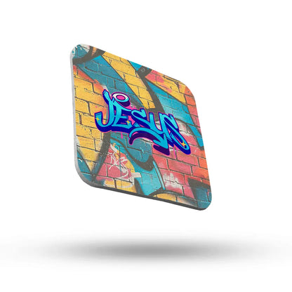 Christian Jesus Graffiti Coaster - JazzyCrafting