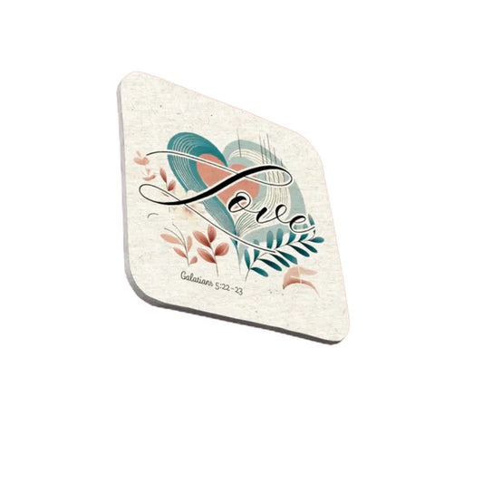 Fruit of the Spirt love, Coaster, Galatians 5:22-23 - JazzyCrafting