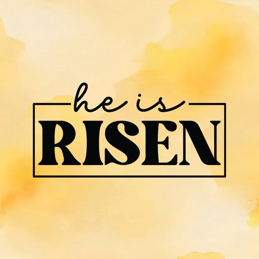 He Is Risen Coaster, Easter Christian Decor, Faith-Based Gift - JazzyCrafting