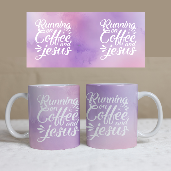 Running on Coffee and Jesus Mug